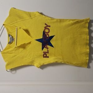 Y2K Yellow Playboy shirt M/L